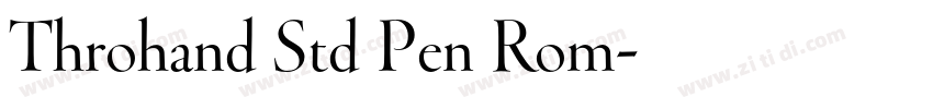Throhand Std Pen Rom字体转换